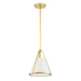 Crystorama Fulton 1 Light Antique Gold Mini Pendant