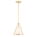Crystorama Fulton 1 Light Antique Gold Mini Pendant