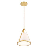 Crystorama Fulton 1 Light Antique Gold Mini Pendant