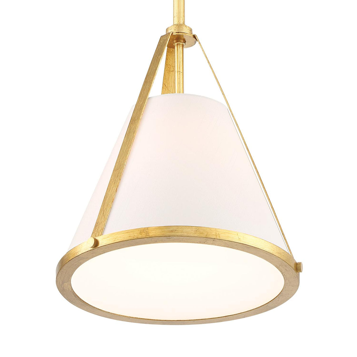 Crystorama Fulton 1 Light Antique Gold Mini Pendant
