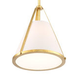 Crystorama Fulton 1 Light Antique Gold Mini Pendant