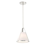 Crystorama Fulton 1 Light Polished Nickel Mini Pendant