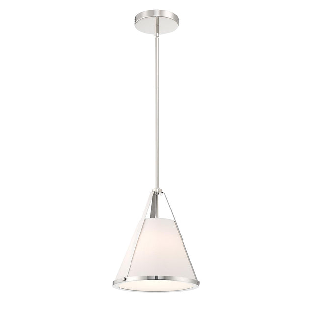 Crystorama Fulton 1 Light Polished Nickel Mini Pendant