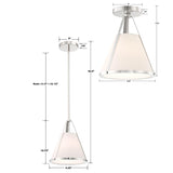 Crystorama Fulton 1 Light Polished Nickel Mini Pendant