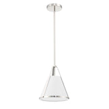 Crystorama Fulton 1 Light Polished Nickel Mini Pendant