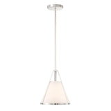Crystorama Fulton 1 Light Polished Nickel Mini Pendant
