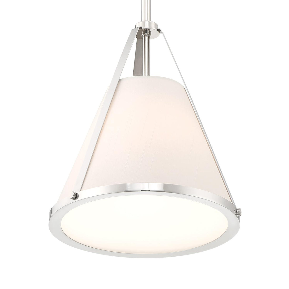Crystorama Fulton 1 Light Polished Nickel Mini Pendant