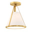 Crystorama Fulton 1 Light Antique Gold Semi Flush Mount