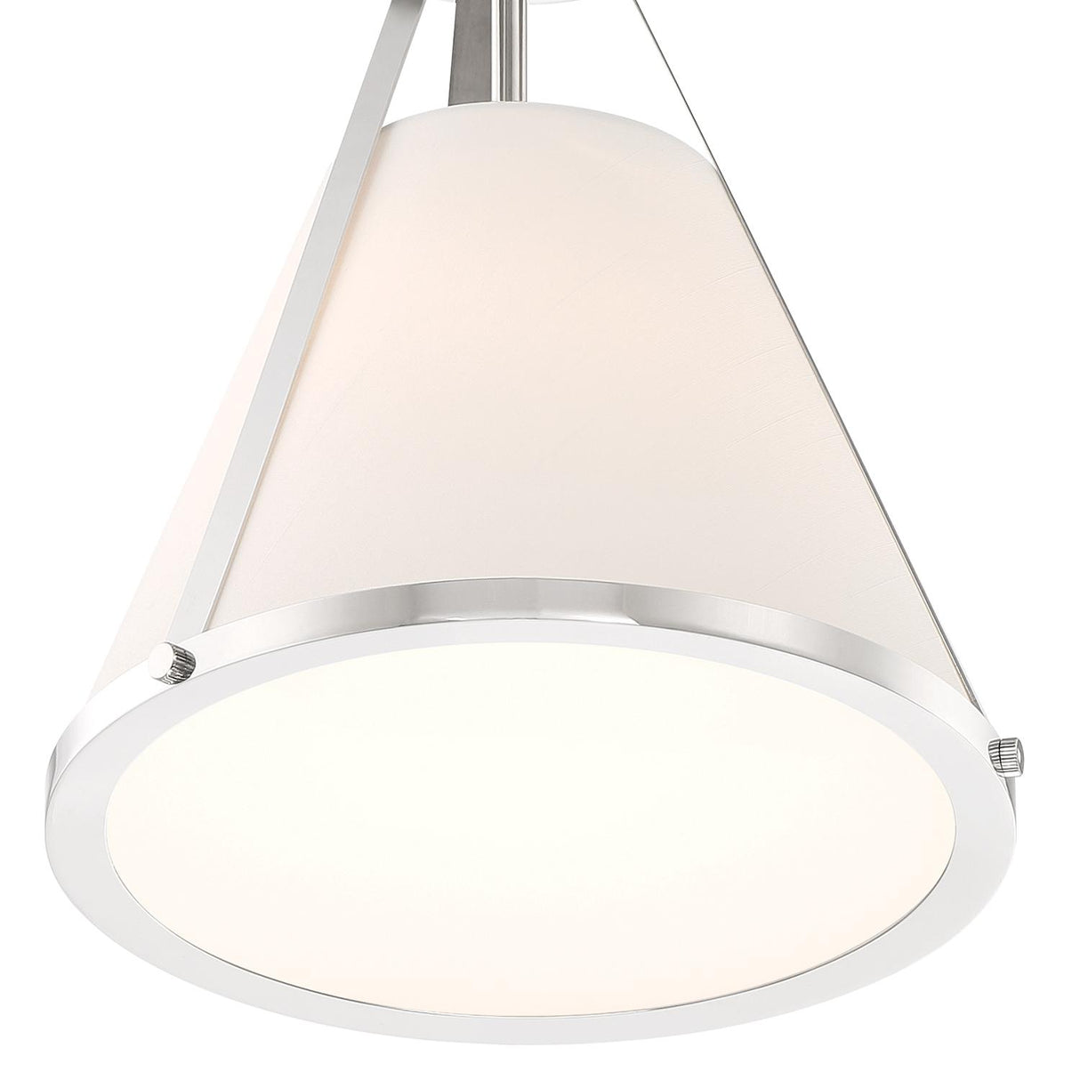 Crystorama Fulton 1 Light Polished Nickel Semi Flush Mount