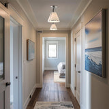 Crystorama Fulton 1 Light Polished Nickel Semi Flush Mount