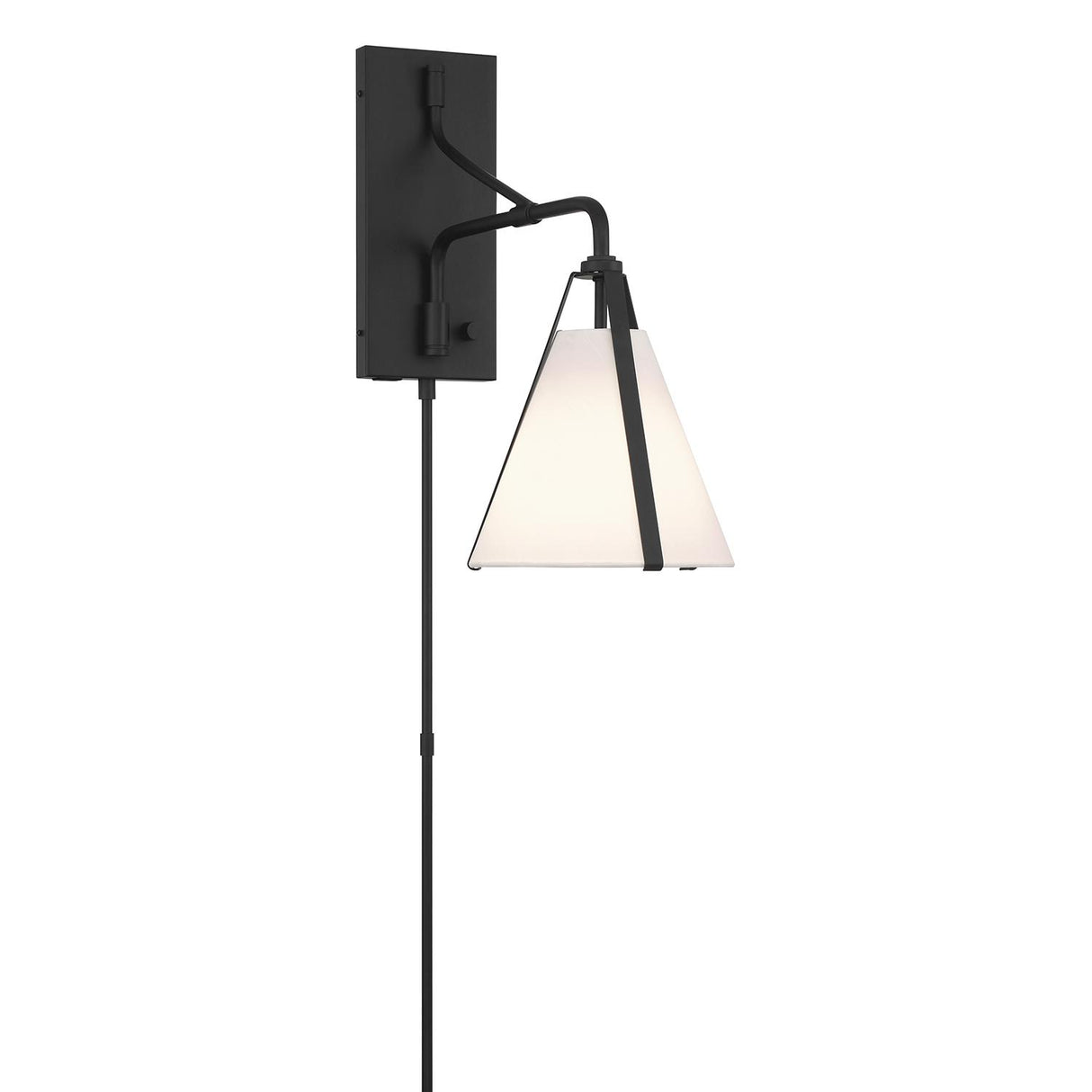 Crystorama Fulton 1 Light Black Task Sconce