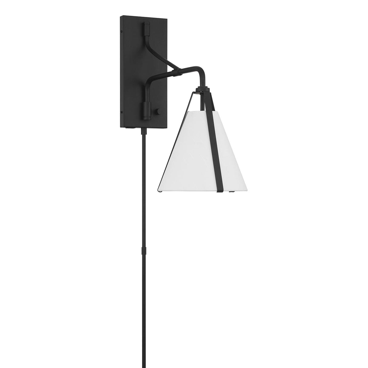 Crystorama Fulton 1 Light Black Task Sconce