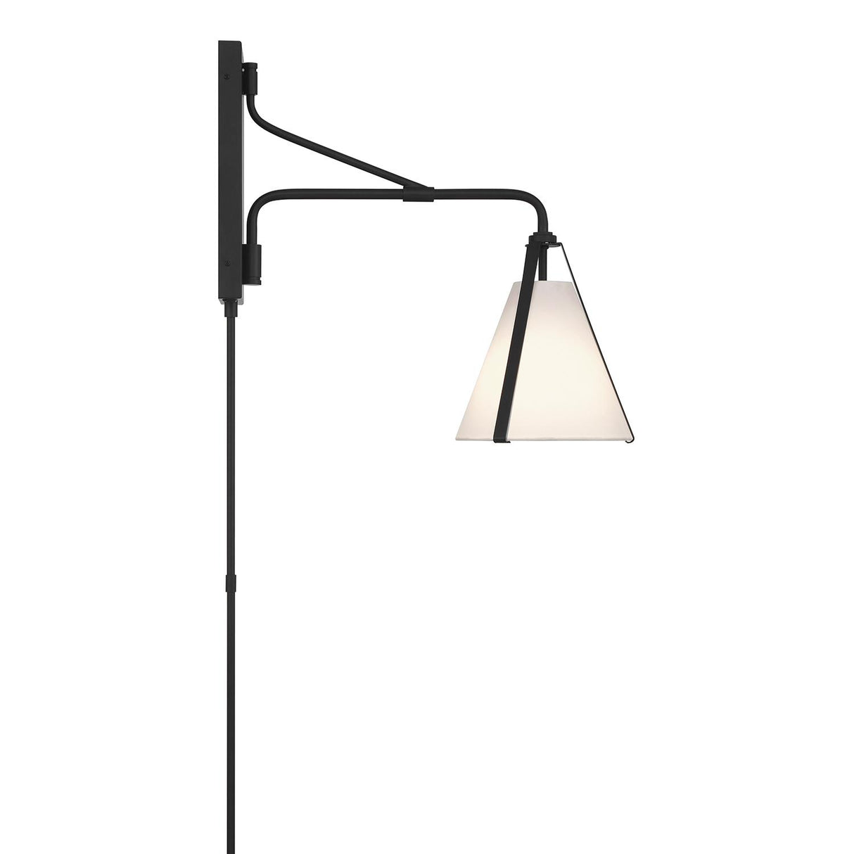 Crystorama Fulton 1 Light Black Task Sconce