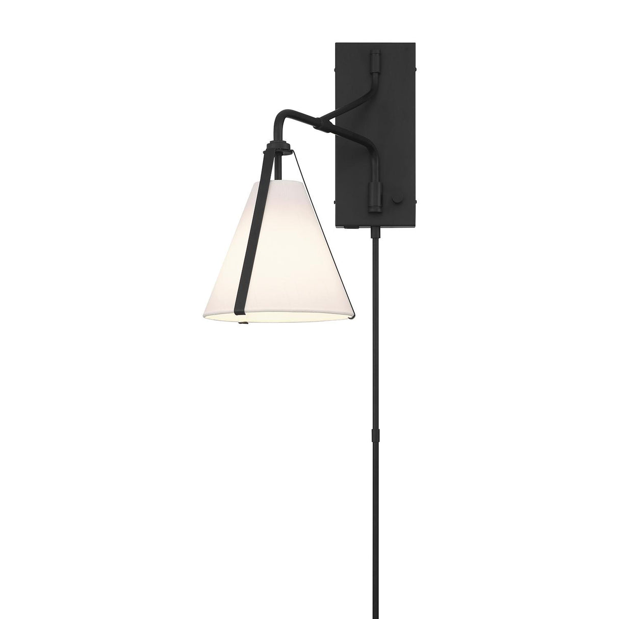 Crystorama Fulton 1 Light Black Task Sconce
