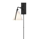Crystorama Fulton 1 Light Black Task Sconce