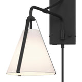 Crystorama Fulton 1 Light Black Task Sconce