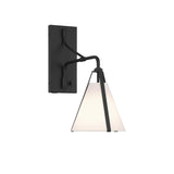 Crystorama Fulton 1 Light Black Task Sconce