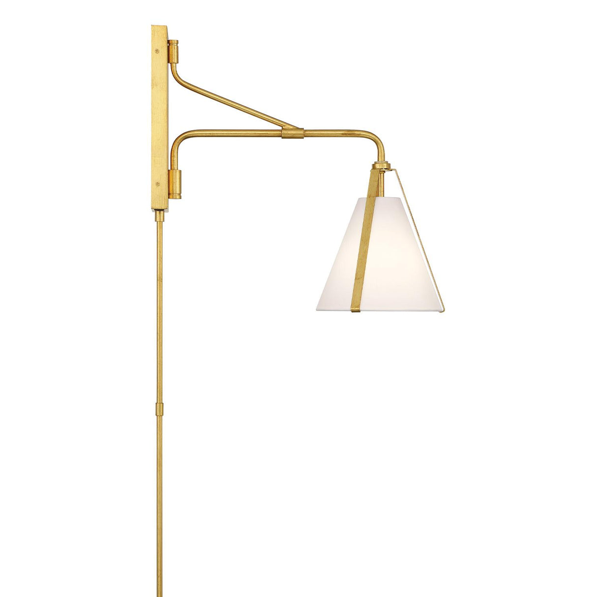 Crystorama Fulton 1 Light Antique Gold Task Sconce