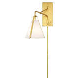 Crystorama Fulton 1 Light Antique Gold Task Sconce