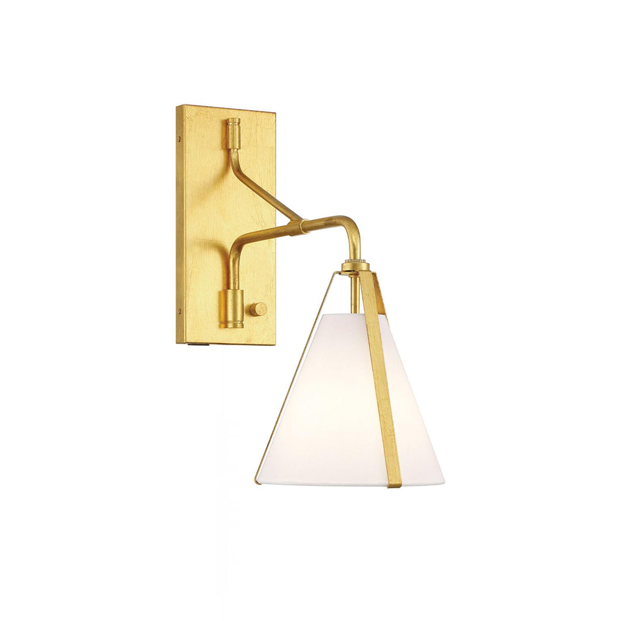 Crystorama Fulton 1 Light Antique Gold Task Sconce