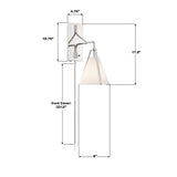 Crystorama Fulton 1 Light Polished Nickel Task Sconce