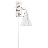 Crystorama Fulton 1 Light Polished Nickel Task Sconce