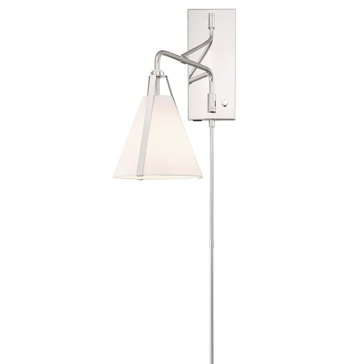 Crystorama Fulton 1 Light Polished Nickel Task Sconce