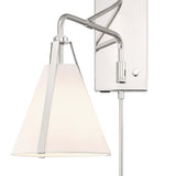 Crystorama Fulton 1 Light Polished Nickel Task Sconce