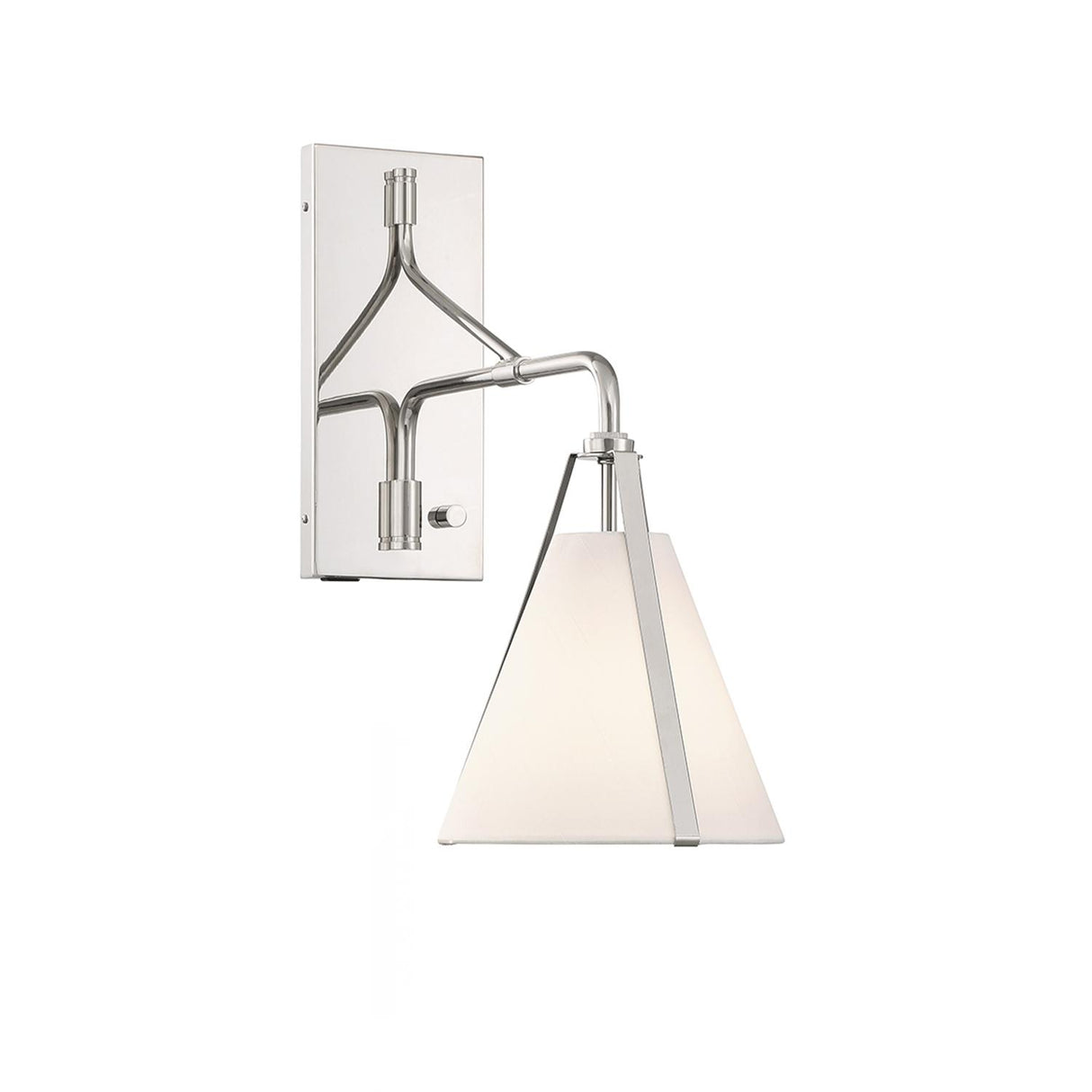 Crystorama Fulton 1 Light Polished Nickel Task Sconce