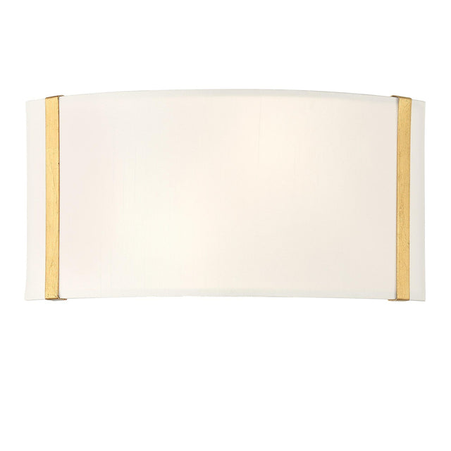 Crystorama Fulton 2 Light Antique Gold Sconce