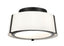 Crystorama Fulton 2 Light Matte Black Semi Flush Mount