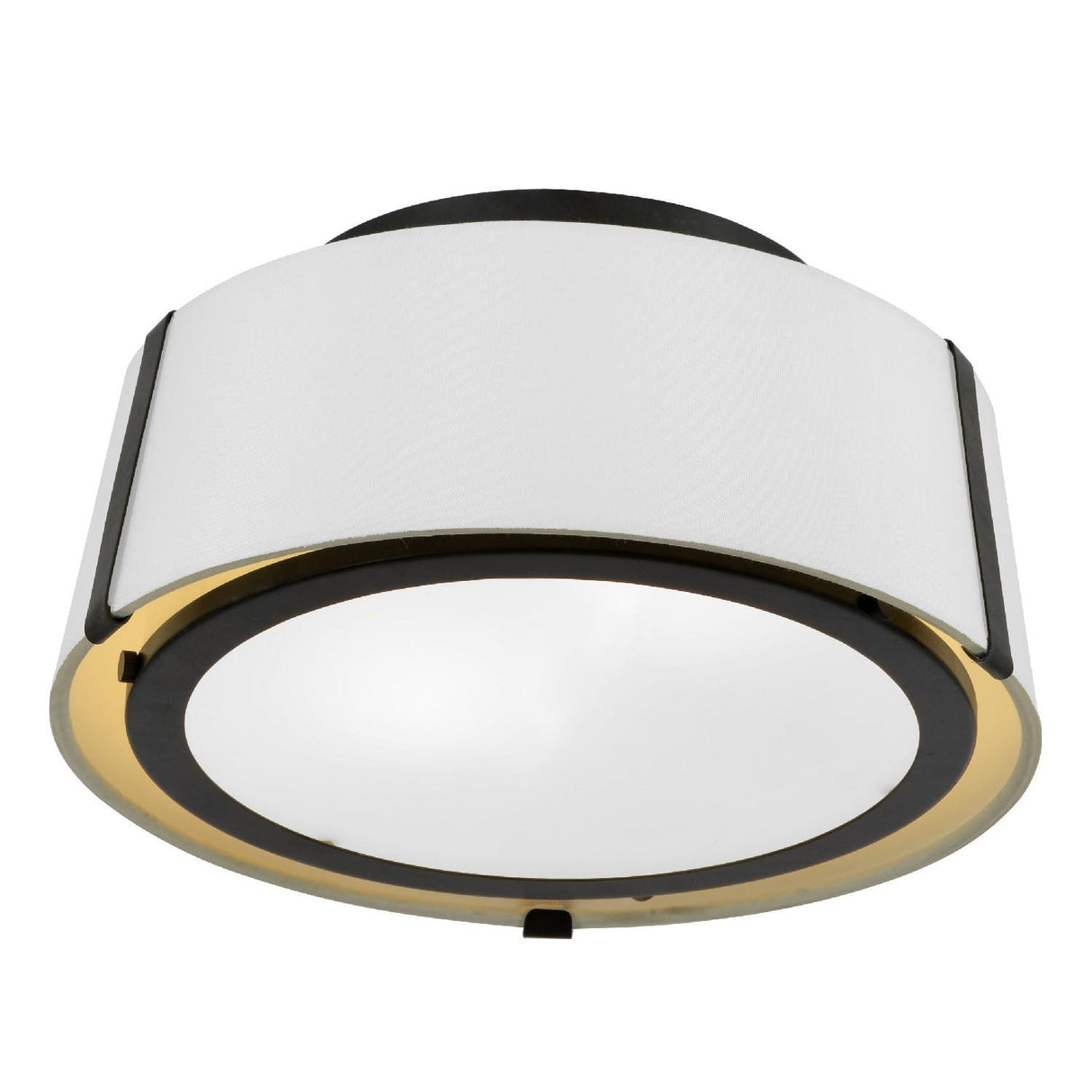Crystorama Fulton 2 Light Matte Black Semi Flush Mount
