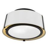 Crystorama Fulton 2 Light Matte Black Semi Flush Mount