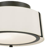 Crystorama Fulton 2 Light Matte Black Semi Flush Mount