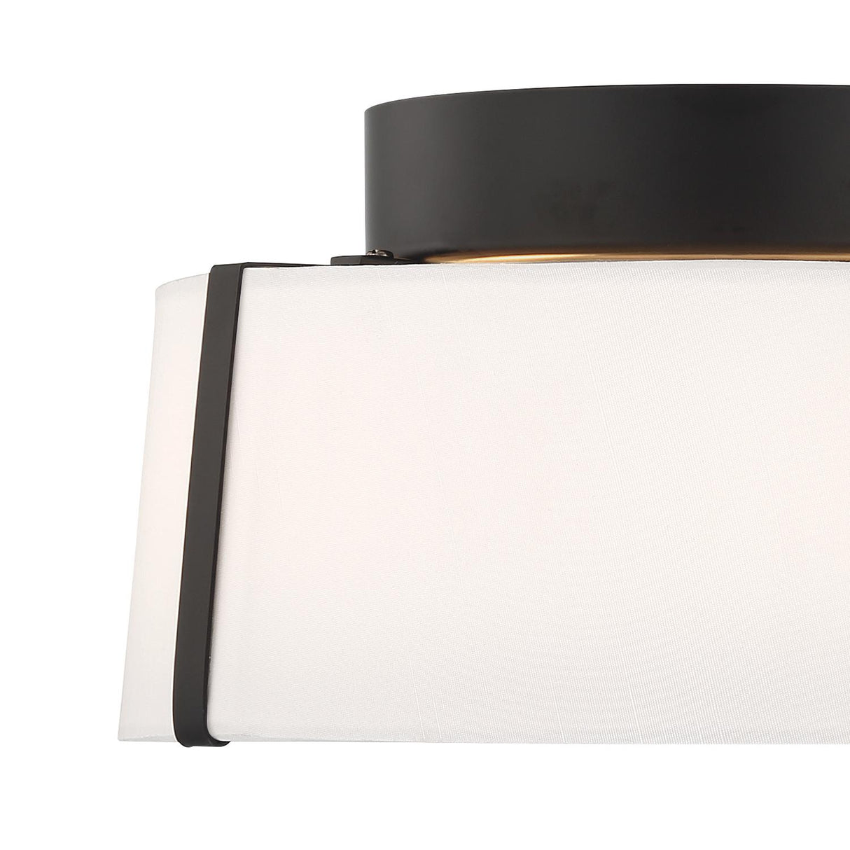 Crystorama Fulton 2 Light Matte Black Semi Flush Mount