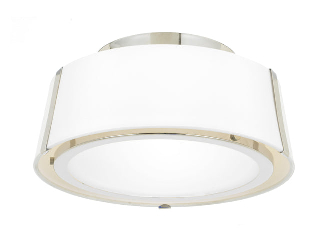Crystorama Fulton 2 Light Polished Nickel Semi Flush Mount