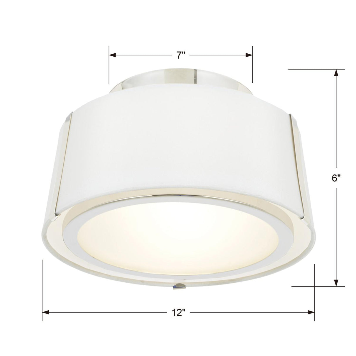 Crystorama Fulton 2 Light Polished Nickel Semi Flush Mount