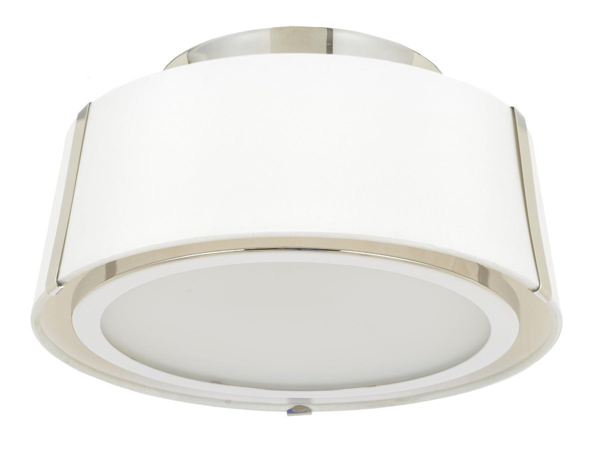 Crystorama Fulton 2 Light Polished Nickel Semi Flush Mount