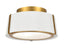 Crystorama Fulton 2 Light Antique Gold Semi Flush Mount