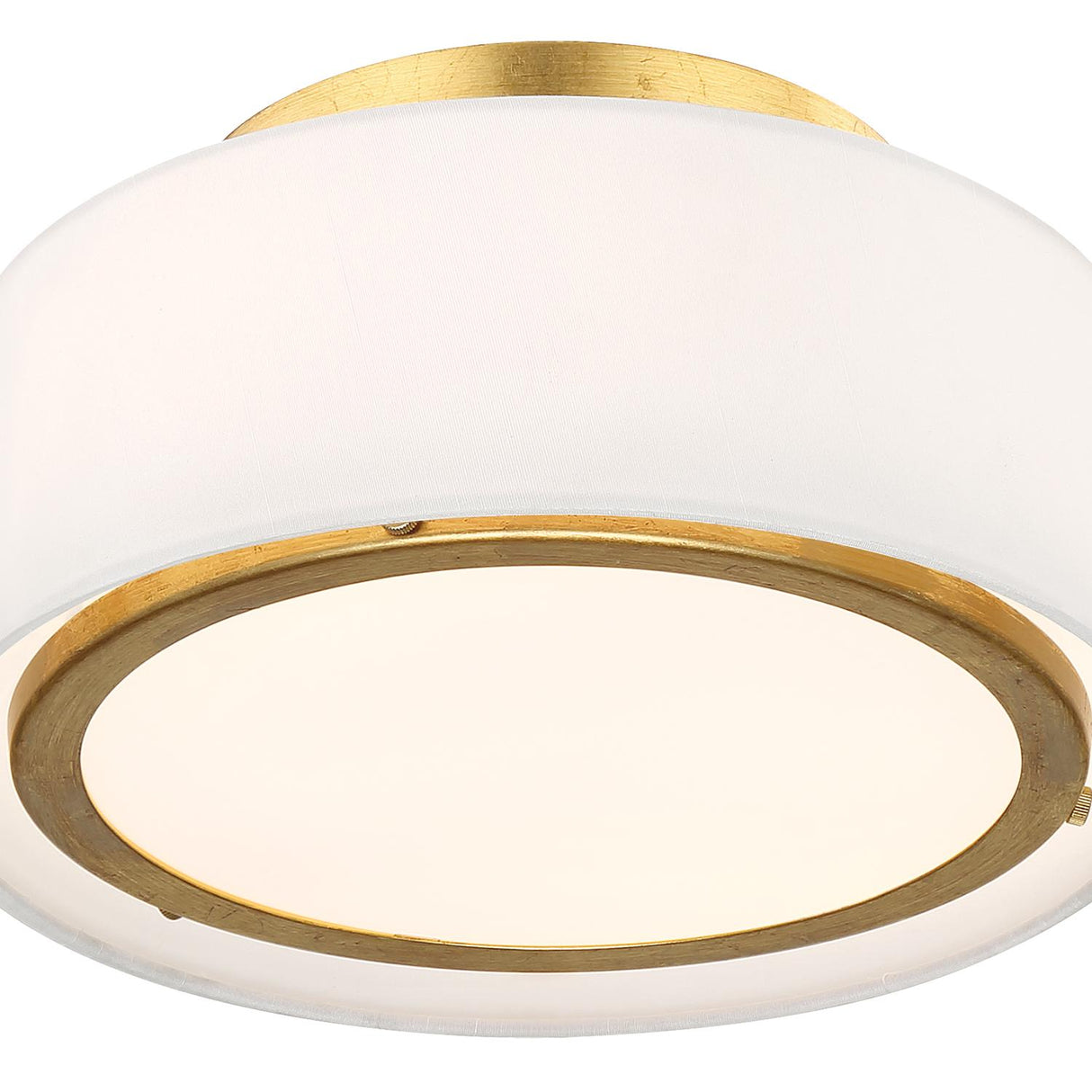 Crystorama Fulton 2 Light Antique Gold Semi Flush Mount
