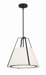 Crystorama Fulton 3 Light Black Pendant