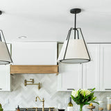 Crystorama Fulton 3 Light Black Pendant