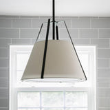 Crystorama Fulton 3 Light Black Pendant