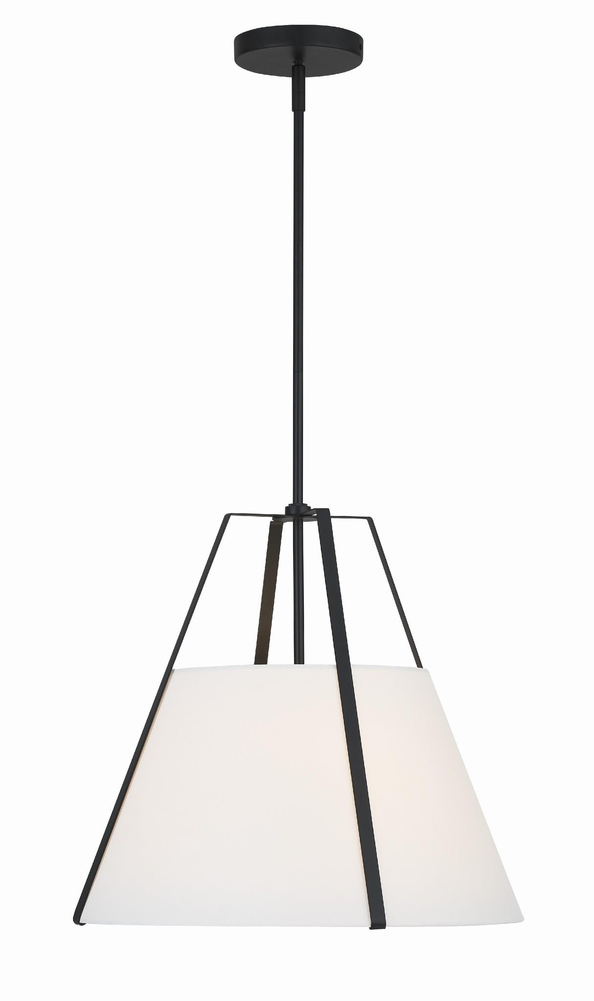 Crystorama Fulton 3 Light Black Pendant