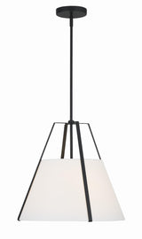 Crystorama Fulton 3 Light Black Pendant