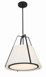 Crystorama Fulton 3 Light Black Pendant