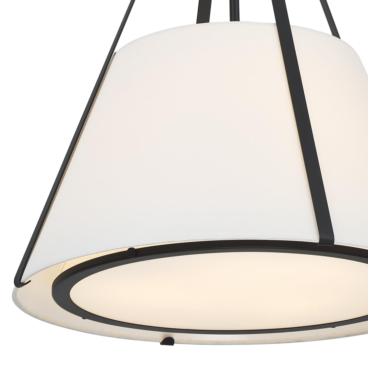 Crystorama Fulton 3 Light Black Pendant