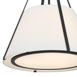 Crystorama Fulton 3 Light Black Pendant