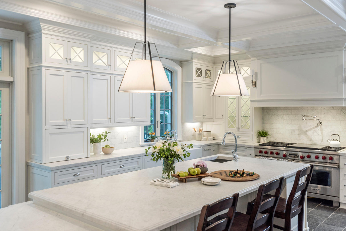 Crystorama Fulton 3 Light Black Pendant