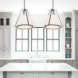 Crystorama Fulton 3 Light Black Pendant